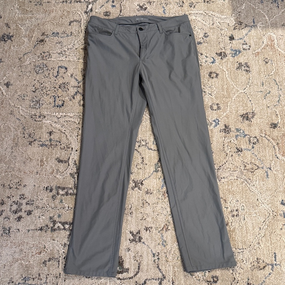 Kenneth Cole Men's Slim Fit Gray Chinos